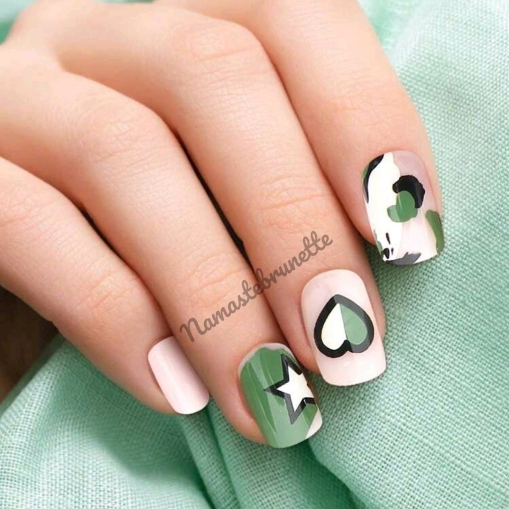 2/$16 Camouflage Press On Nails